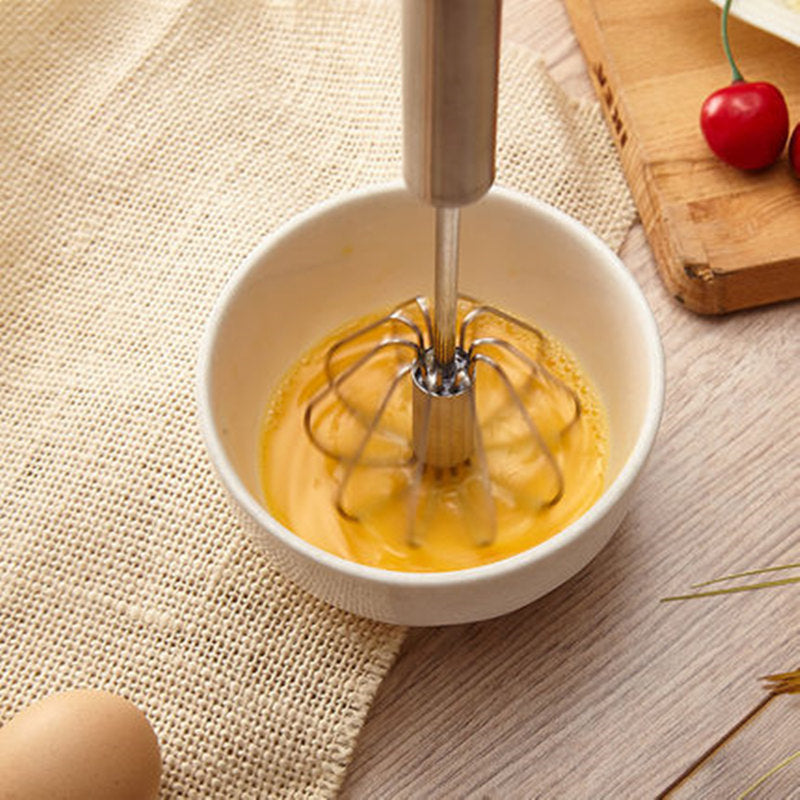 Semi-automatic manual stainless steel whisk