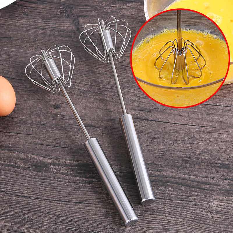 Semi-automatic manual stainless steel whisk